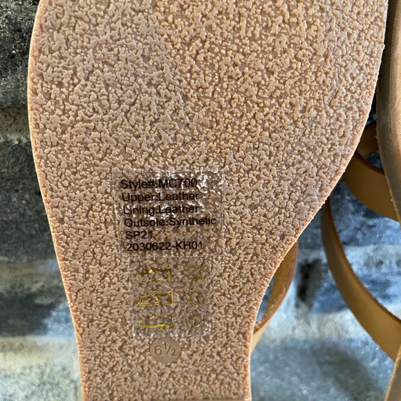 Madewell Leather Camel Boardwalk Sandals Size 6/NWT - Picture 8 of 8